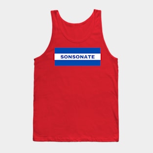 Sonsonate City in El Salvador Flag Colors Tank Top